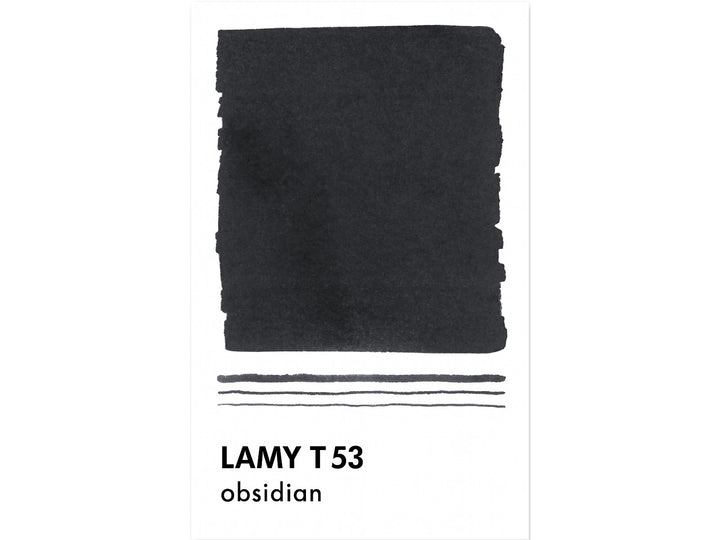 LAMY T53 Crystal Fountain Pen Ink Obsidian colour swatch