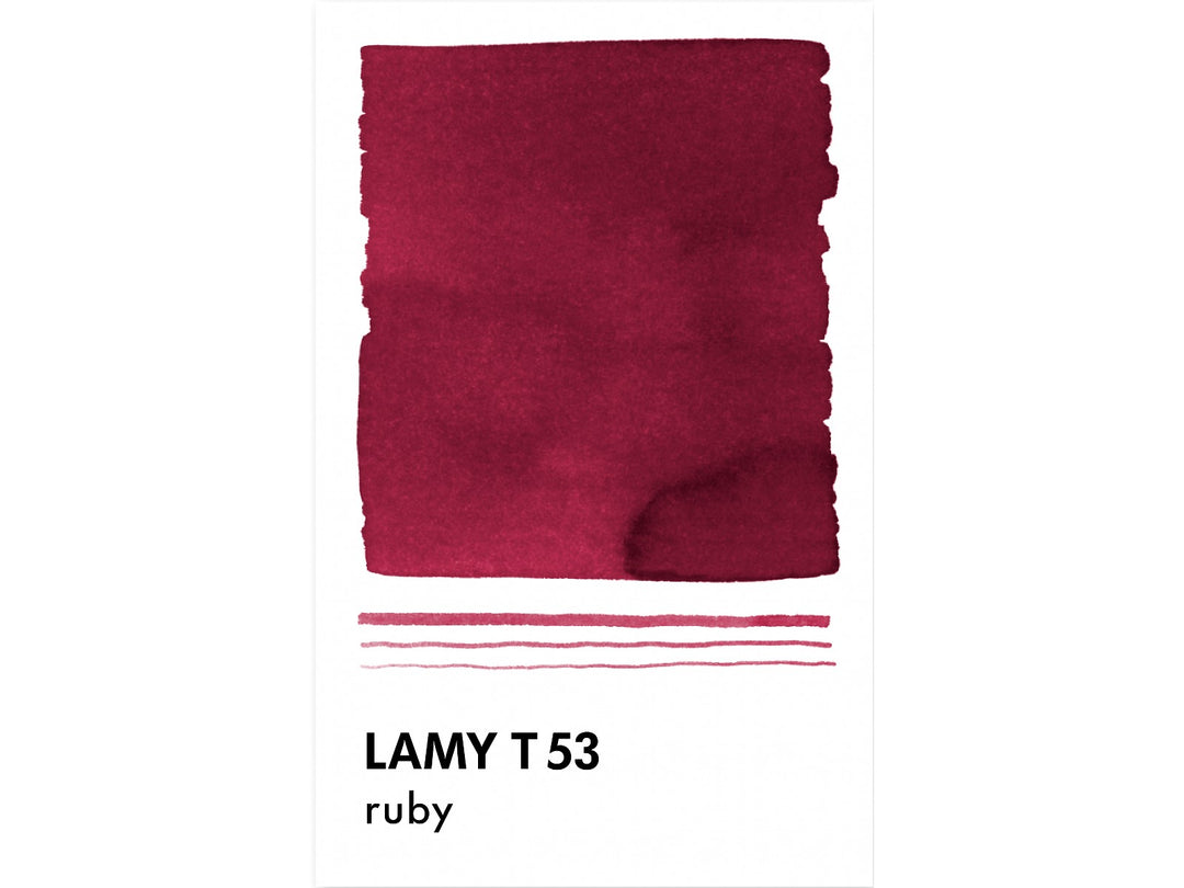 LAMY T53 Crystal Fountain Pen Ink Ruby colour swatch
