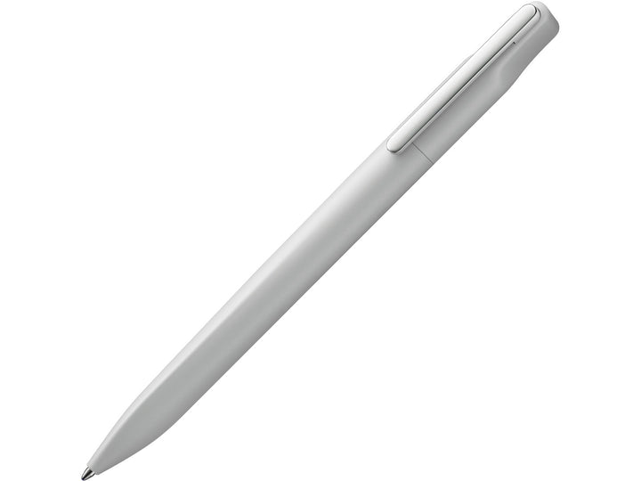 LAMY xevo ballpoint pen in light grey with ergonomic triangular grip, spring-loaded metal clip and twist-action mechanism