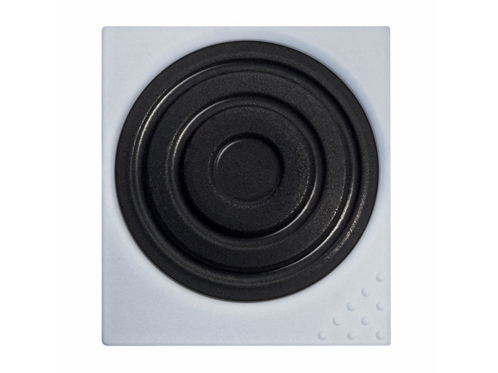 LAMY aquaplus Watercolour Paint Pan in Black, featuring a square paint pan with a circular black watercolour cake and textured mixing surface designed for use with the LAMY Z 70 Paint Tray and aquaplus painting system