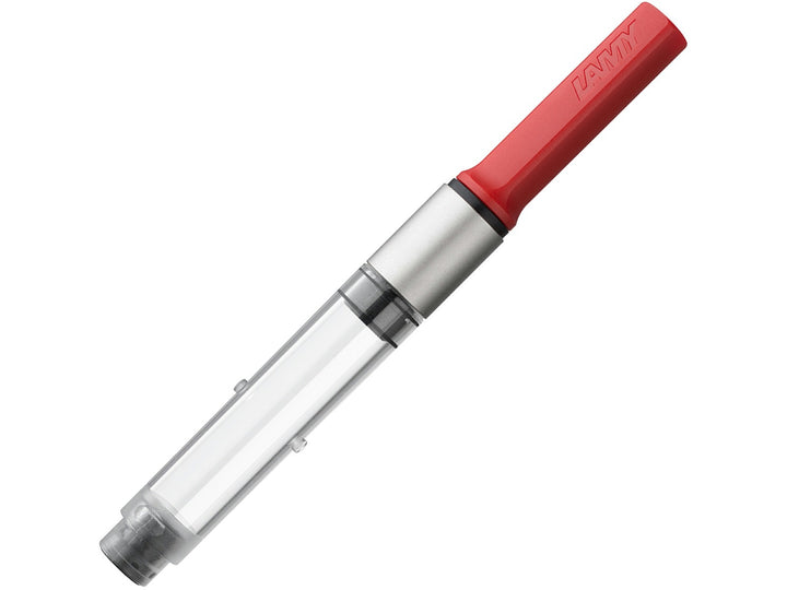 LAMY Z28 fountain pen converter with transparent ink reservoir and red turning knob for bottled ink filling