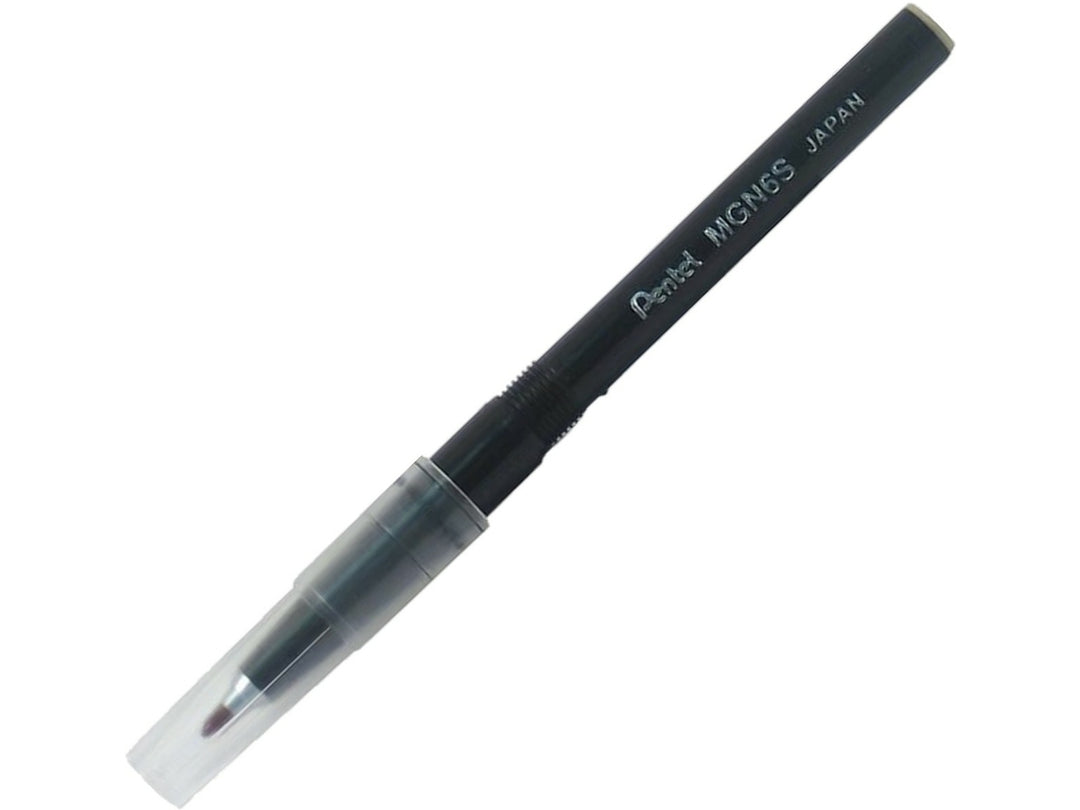 Pentel MGN6S-A rollerball refill with black ink, featuring a metal rollerball tip, protective clear cap and genuine Pentel replacement design for Sterling Executive rollerball pens