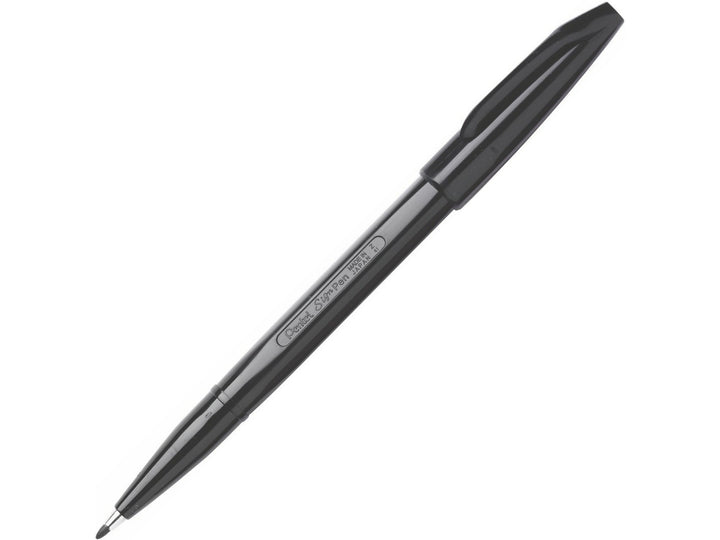 Pentel Sign Pen S520 Fibre-Tipped Pen in Black, featuring a durable fibre tip, black water-based ink, lightweight plastic barrel and the original smooth-writing Sign Pen design for writing, drawing and illustration