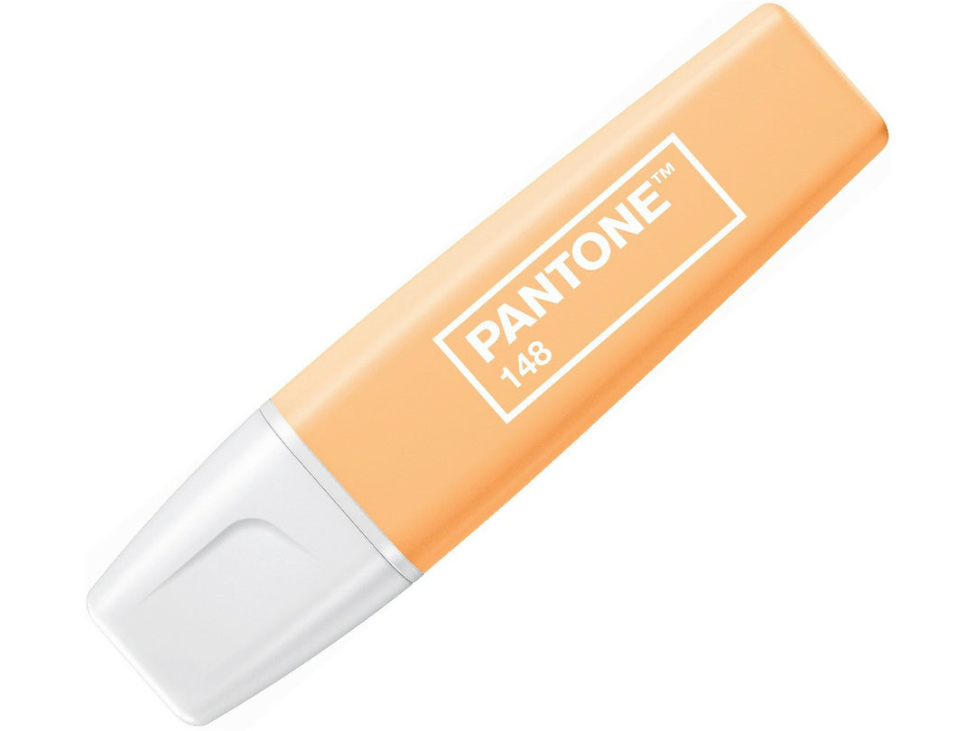 Orange STABILO BOSS ORIGINAL x PANTONE highlighter with exclusive white cap and PANTONE 148 colour number printed on the barrel