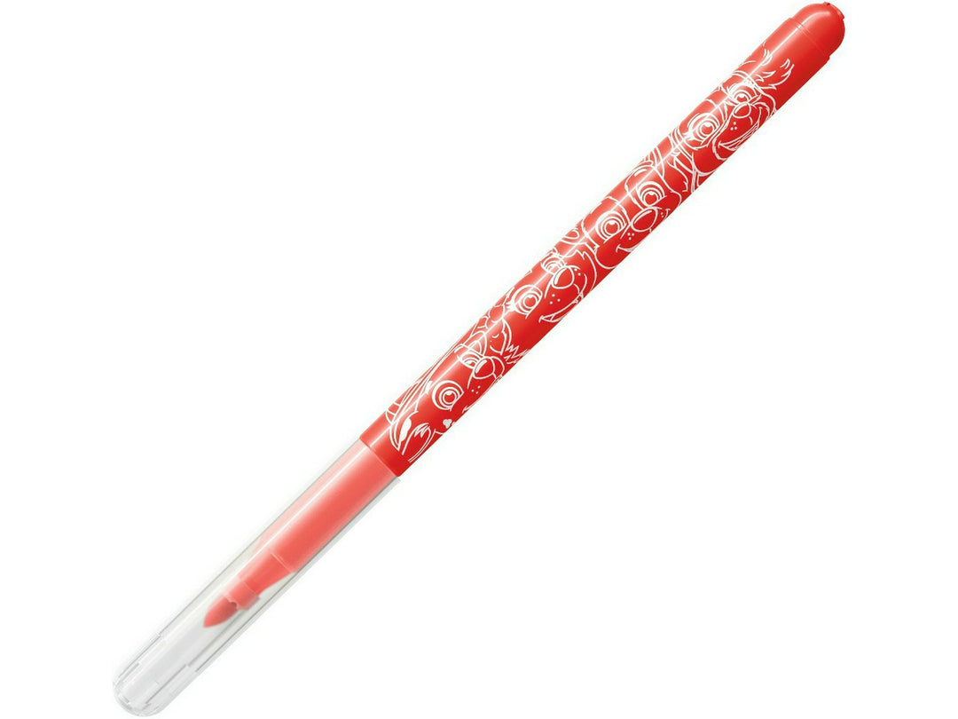 Red STABILO power PAW Patrol felt-tip pen with transparent cap, 2mm round tip and white PAW Patrol character illustrations on the barrel