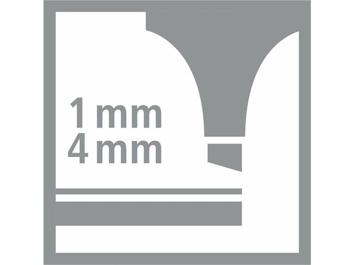 STABILO swing cool chisel tip icon showing 1mm and 4mm line widths for fine underlining and broad highlighting