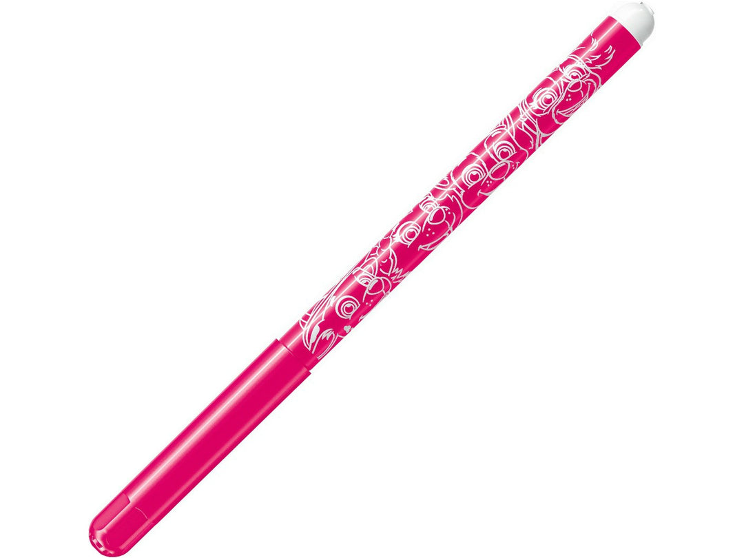 Pink STABILO Trio A-Z PAW Patrol felt-tip pen shown capped, featuring white PAW Patrol character illustrations and a triangular barrel design
