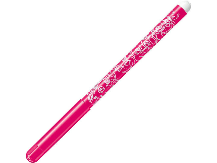 Pink STABILO Trio A-Z PAW Patrol felt-tip pen shown capped, featuring white PAW Patrol character illustrations and a triangular barrel design