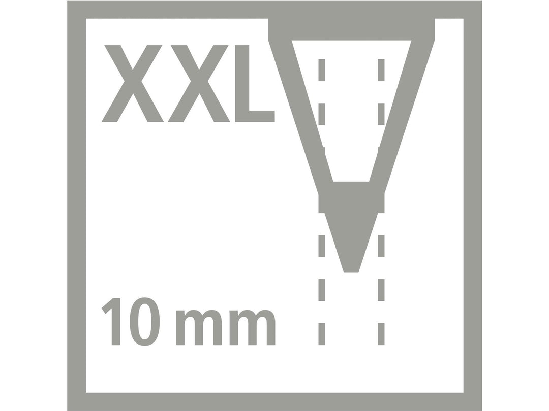 XXL 10mm lead icon showing the thick tip size of STABILO woody 3 in 1 coloured pencils