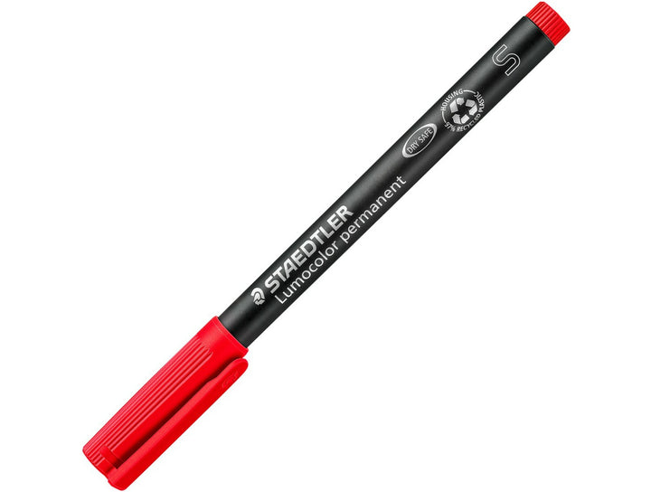 STAEDTLER Lumocolor permanent pen 313 red superfine approx 0.4 mm closed pen for marking and labelling