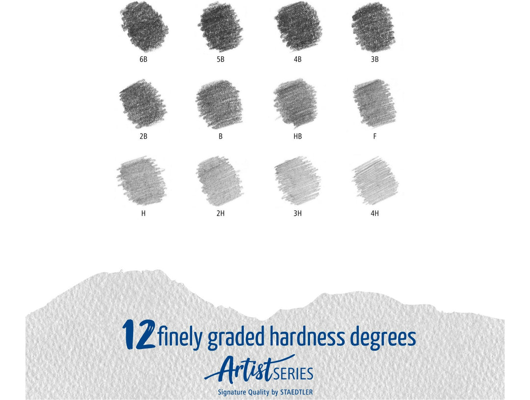 STAEDTLER Mars Lumograph 100 Graphite Pencils – Assorted Set (Pack of 12)
