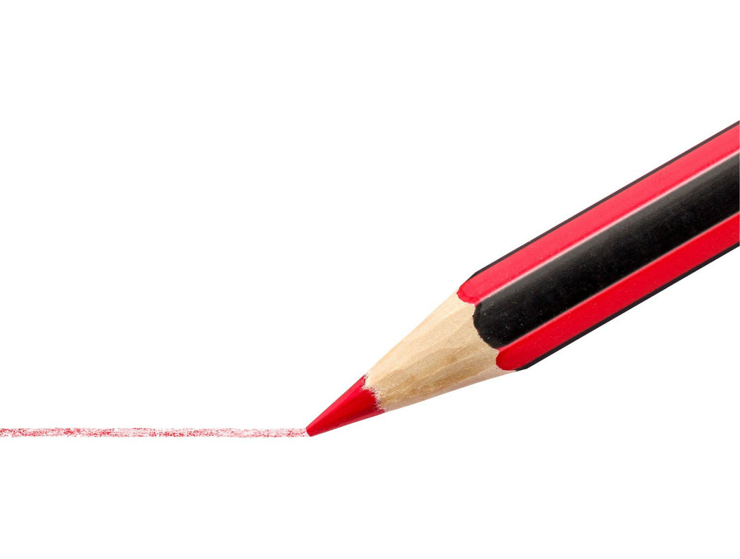 STAEDTLER Noris Colour 185 coloured pencil red tip drawing smooth colour line