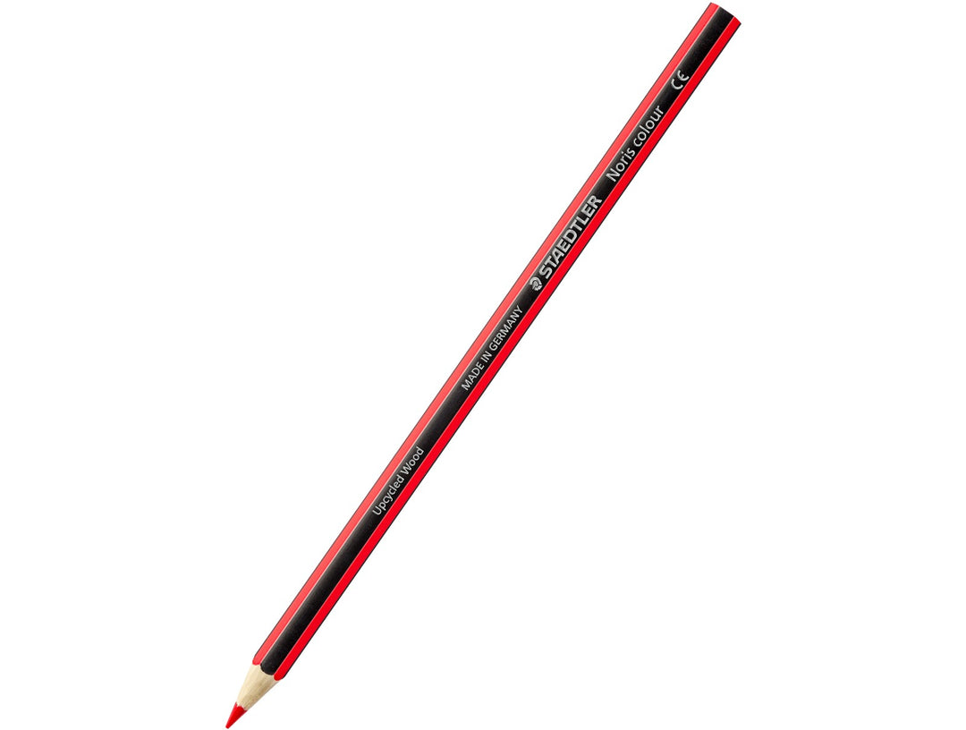 STAEDTLER Noris Colour 185 coloured pencil red with striped barrel 