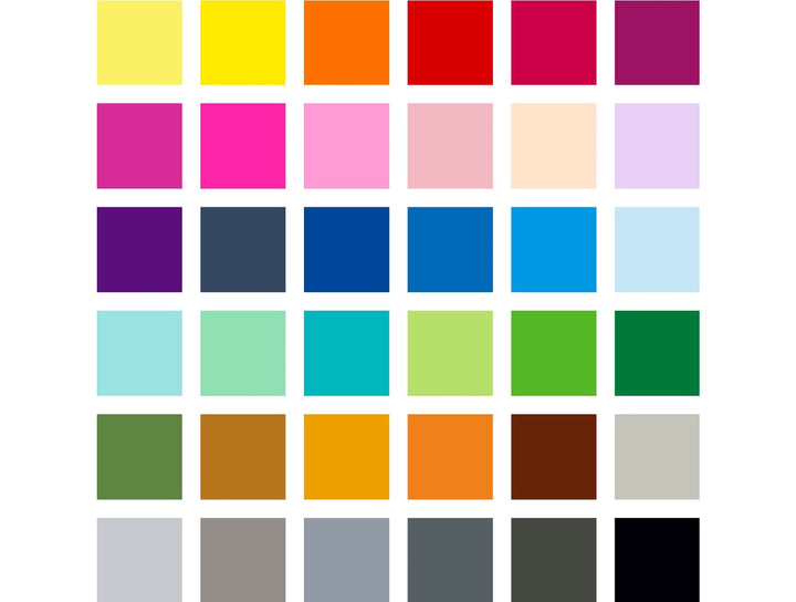 STAEDTLER pigment brush pen 371 assorted colour swatch showing 36 colour tones