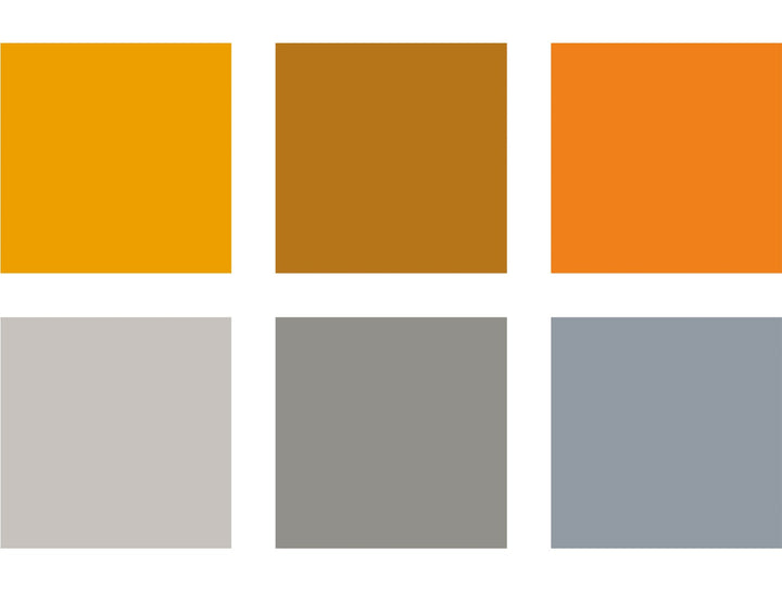 STAEDTLER pigment brush pen 371 greys and caramel colour swatch showing 6 neutral colour tones