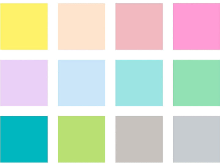 STAEDTLER pigment brush pen 371 pastel colour swatch showing 12 soft pastel tones