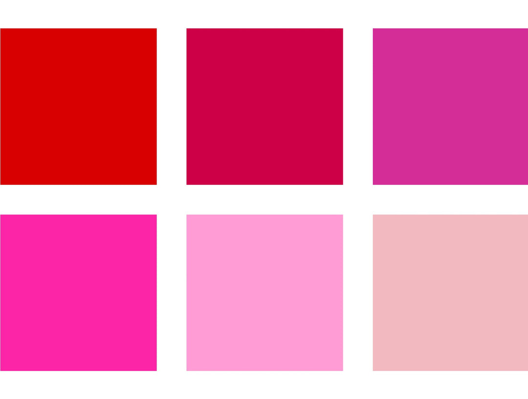 STAEDTLER pigment brush pen 371 pinks and reds colour swatch showing 6 colour tones