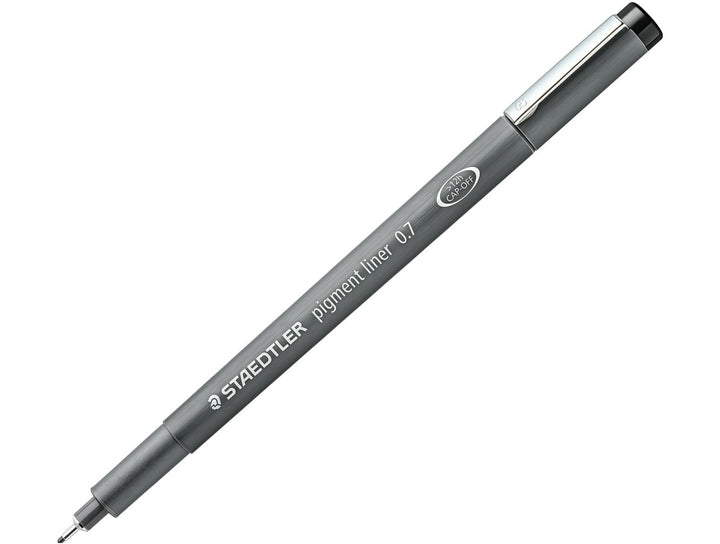 STAEDTLER Pigment Liner 308 fineliner drawing pen black showing tip size 0.7 mm