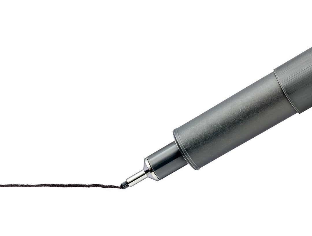 STAEDTLER Pigment Liner 308 black pen creating smooth precise line with fine tip close-up