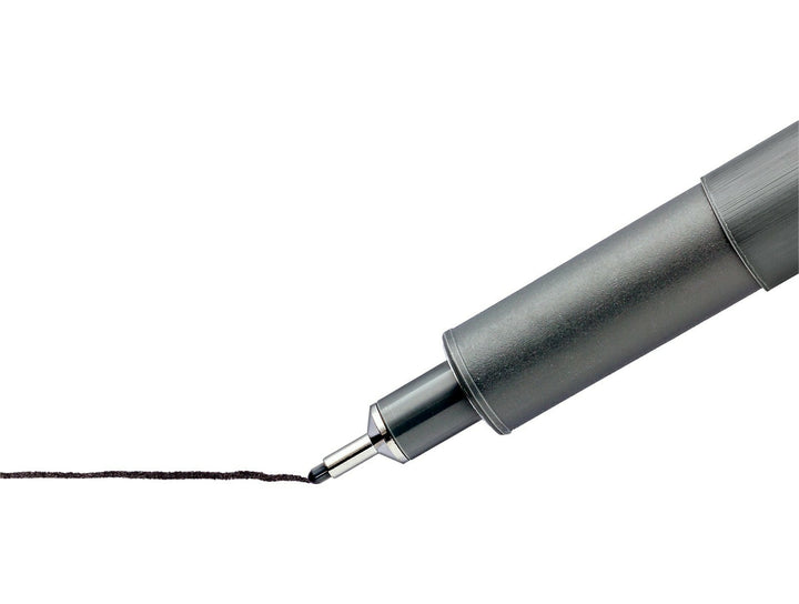 STAEDTLER Pigment Liner 308 black pen creating smooth precise line with fine tip close-up