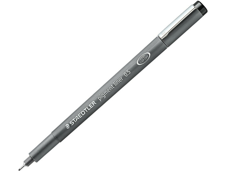 STAEDTLER Pigment Liner 308 fineliner drawing pen black showing tip size 0.5 mm