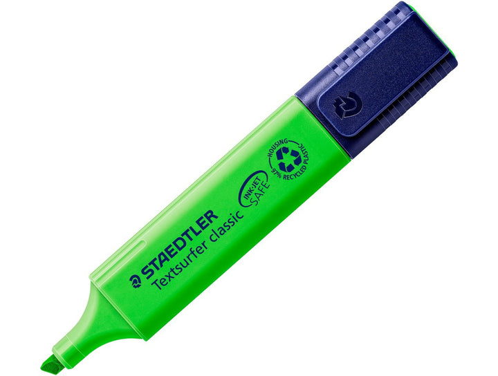 STAEDTLER Textsurfer Classic 364 green highlighter chisel tip marker with cap on