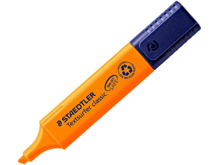 STAEDTLER Textsurfer Classic 364 orange highlighter chisel tip marker with cap on