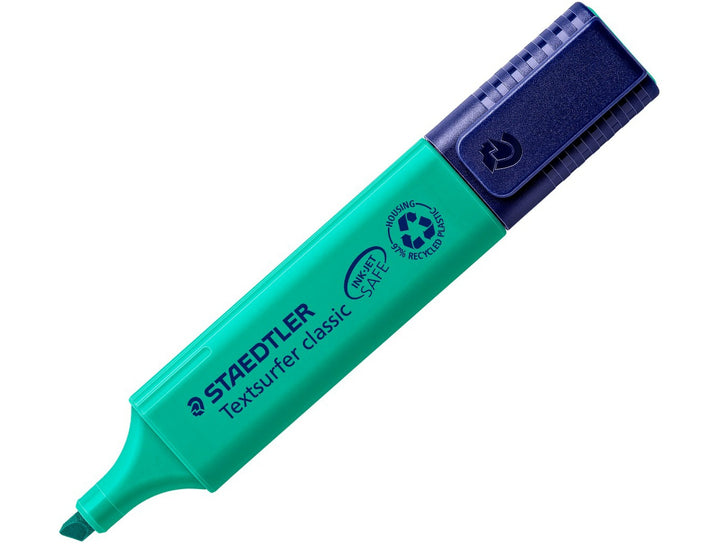 STAEDTLER Textsurfer Classic 364 turquoise highlighter chisel tip marker with cap on