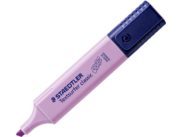 STAEDTLER Textsurfer pastel violet highlighter chisel tip marker with cap on