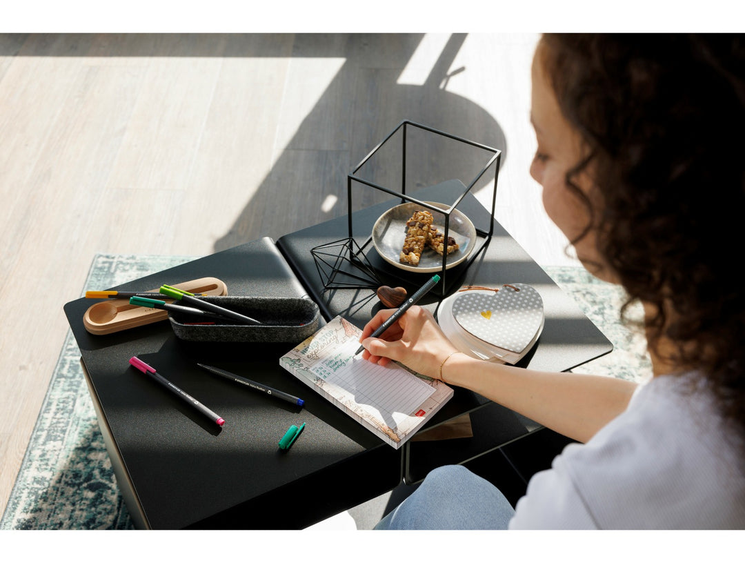 STAEDTLER Triplus Fineliner 334 triangular fineliner pens used for everyday writing, planning and colour-coded notes