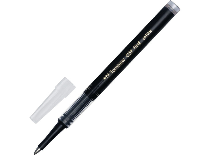 Tombow BK-LP rollerball pen refill with 0.5mm fine tip, blue pigment ink and protective tip seal for compatible Tombow rollerball pens