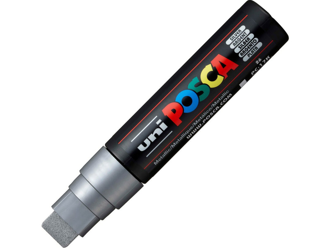 uni POSCA PC-17K Silver Extra Broad Paint Marker with 17mm chisel tip