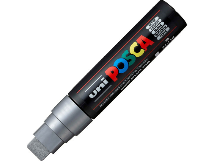 uni POSCA PC-17K Silver Extra Broad Paint Marker with 17mm chisel tip