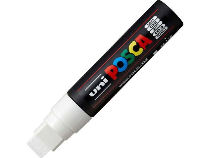 uni POSCA PC-17K White Extra Broad Paint Marker with 17mm chisel tip