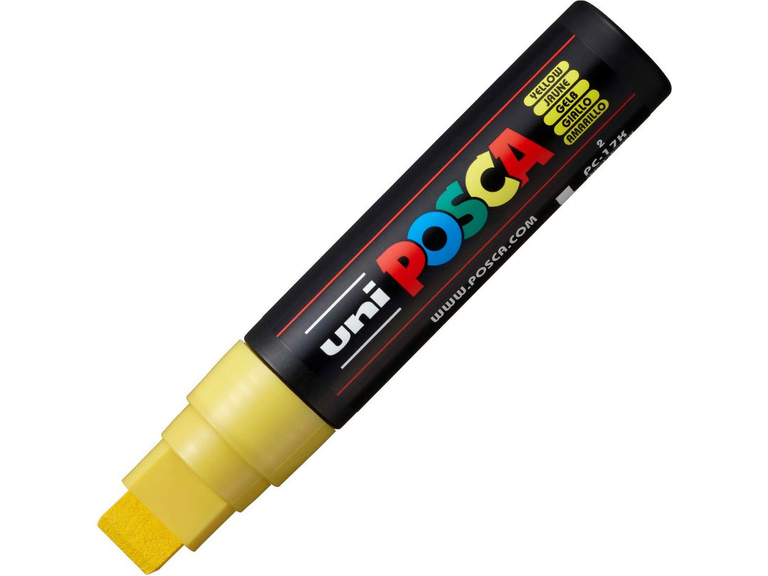 uni POSCA PC-17K Yellow Extra Broad Paint Marker with 17mm chisel tip