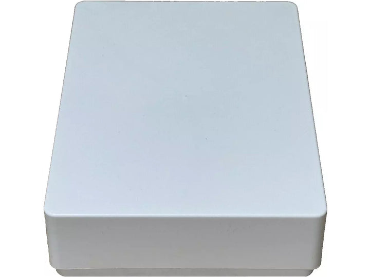 Closed white storage box supplied with the uni POSCA PC-1M Extra Fine Paint Markers Set of 28, providing protective storage and organisation for the assorted 0.7mm water-based pigment paint markers included in the exclusive Dr Pen collection.