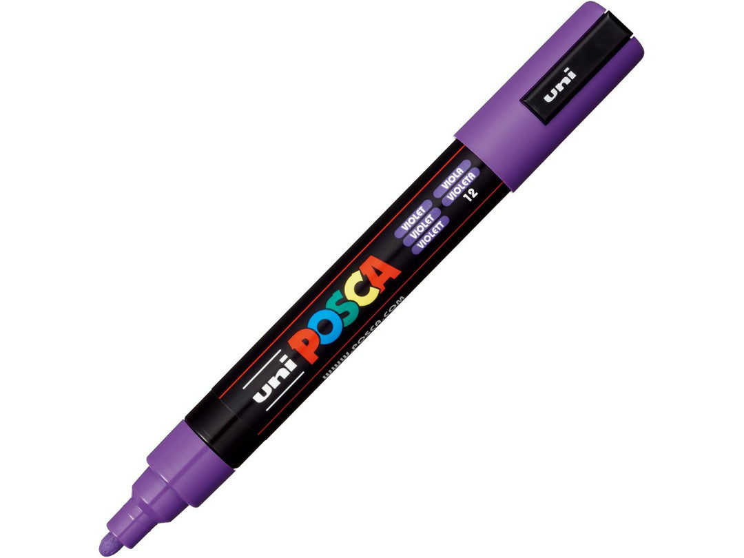 uni POSCA PC-3M Fine Violet Paint Marker with 0.9–1.3mm bullet tip and cap