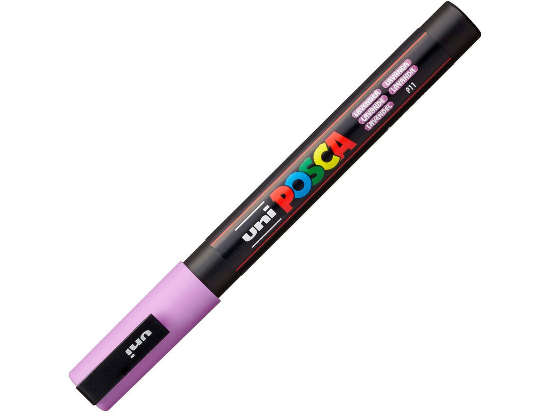 uni POSCA PC-3M Fine Lavender Paint Marker with cap fitted