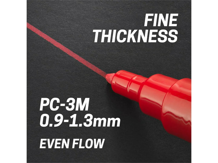 uni POSCA PC-3M 0.9–1.3mm fine bullet tip creating an even line