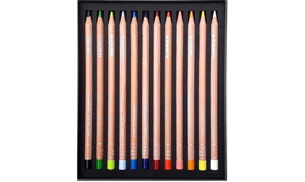 Caran d'Ache Luminance 6901 Professional Permanent Colour Pencil Box of 12 Assorted