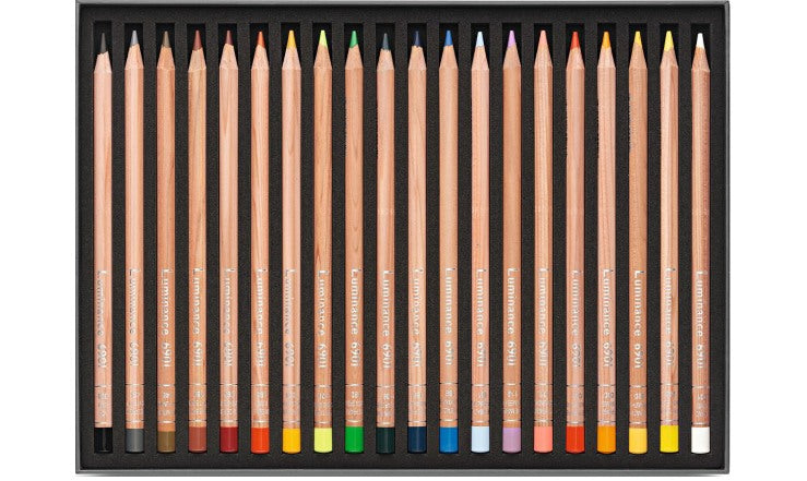 Caran d’Ache Luminance 6901 Colour Pencils Set of 20 – Professional Lightfast Artist Pencils