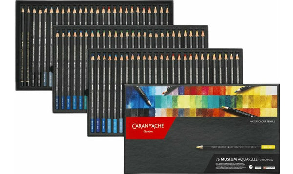 Caran d'Ache Museum Aquarelle Watercolour Pencils Box of 76 + 2 Technalo