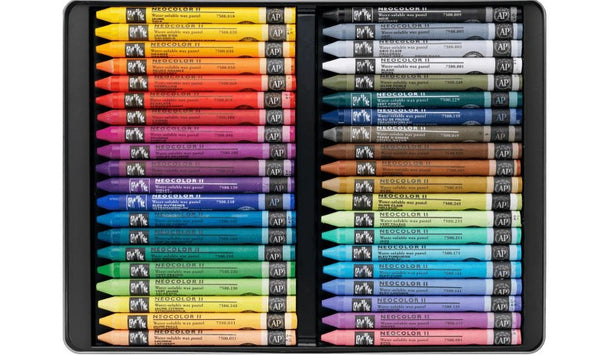 Caran d'Ache Neocolor II Water Soluble Wax Pastels Assortment of 40