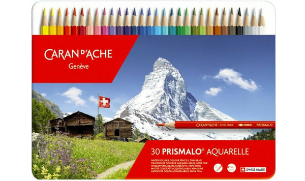 Caran d'Ache Prismalo Water Soluble Colour Pencils 30 Assorted