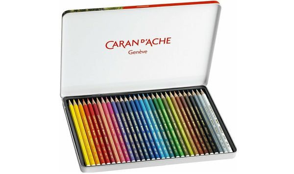Caran d'Ache Prismalo Water Soluble Colour Pencils 30 Assorted