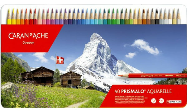 Caran d'Ache Prismalo Water Soluble Colour Pencils 40 Assorted