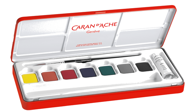 Caran d'Ache Gouache Studio Assortment of 8 Colour Tablets