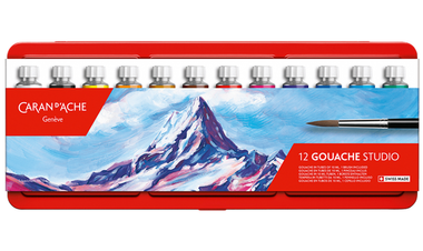 Caran d'Ache Gouache Studio Colour Tubes Assortment of 12