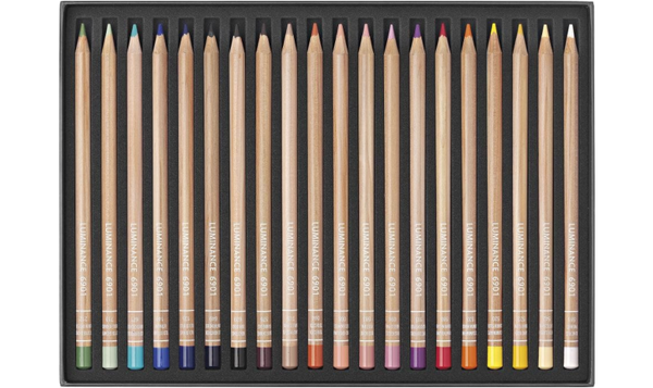 Caran d'Ache Luminance 6901 Professional Permanent Colour Pencil Box of 20 Portrait Colours