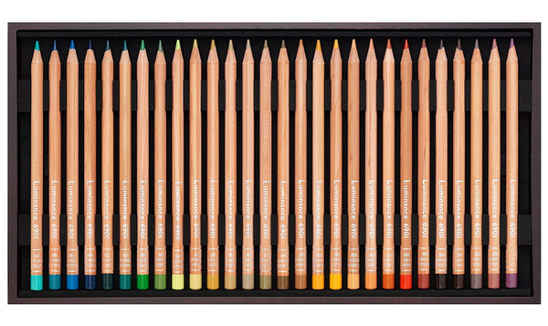 Caran d'Ache Luminance 6901 Wooden Box of 76 Assorted Coloured Pencils, 2 Blenders + 2 Grafwood Pencils